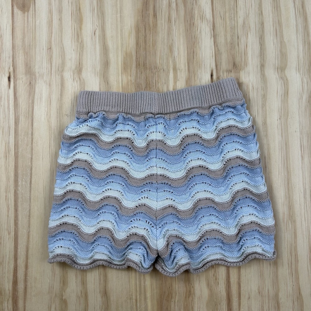 Willow & Wind Women's Small Multicolor Pastel Crochet Shorts Knit Boho
